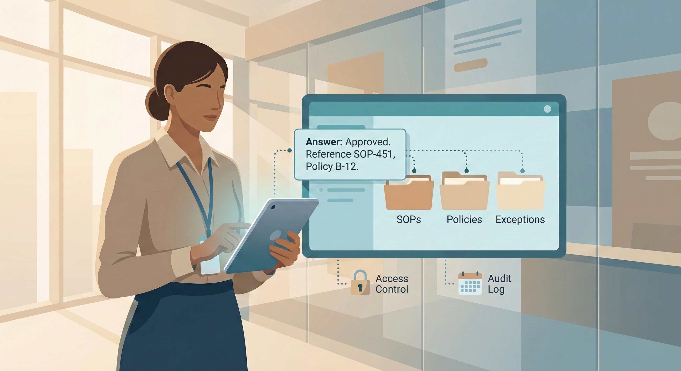 Point-of-work AI delivering secure, policy-grounded answers inside regulated environments