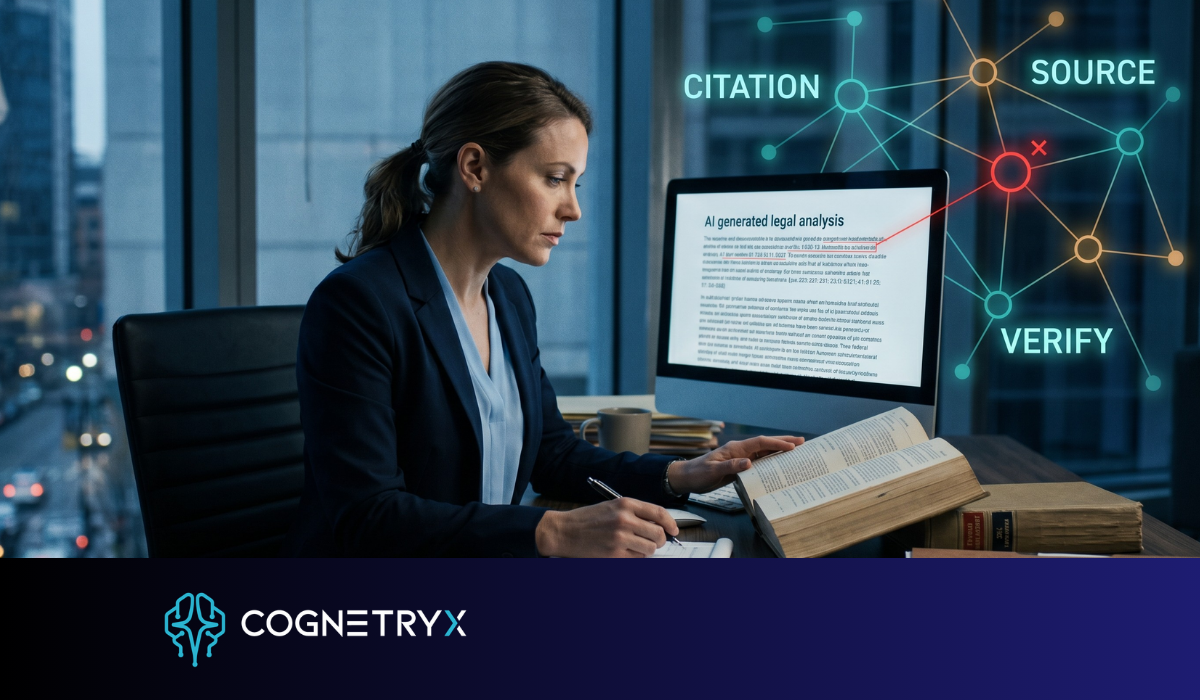 A lawyer checking an AI-generated citation against the actual case before filing