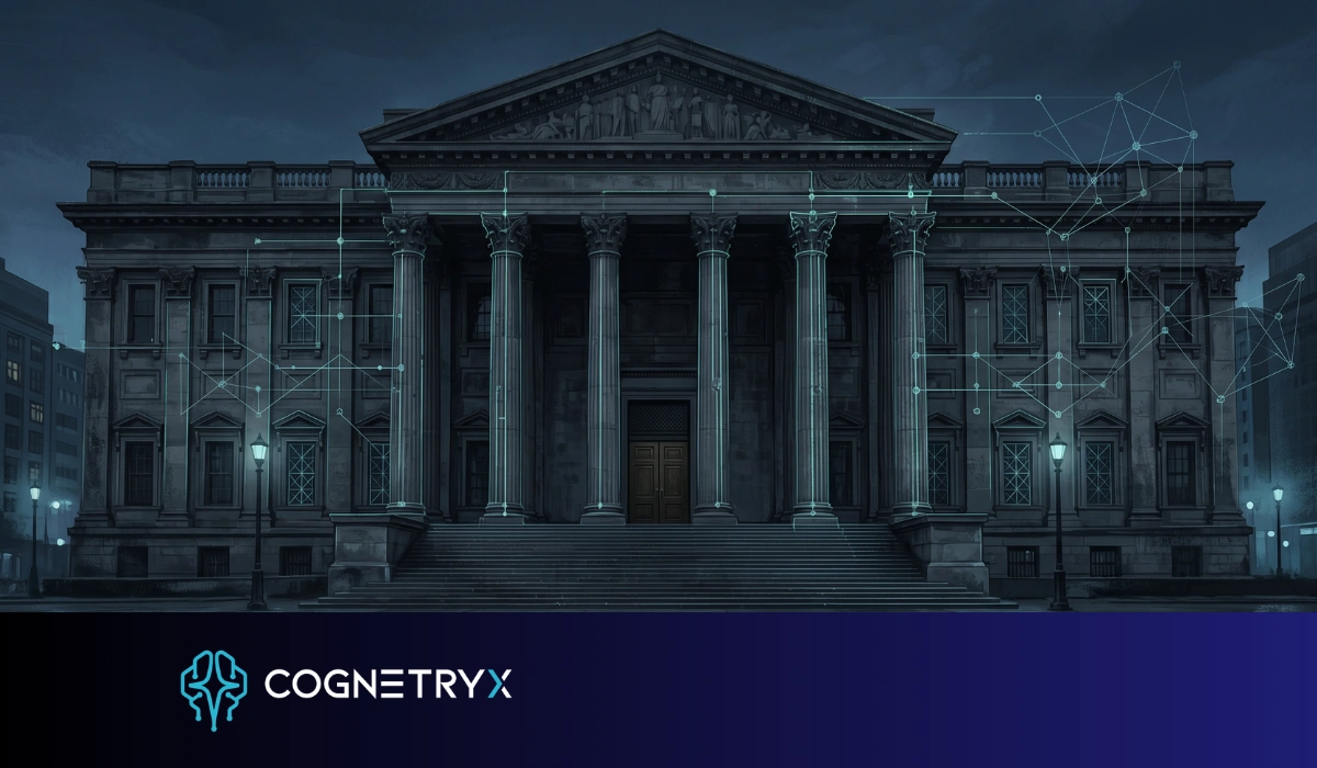A secured government network boundary protecting sensitive agency data from external AI services